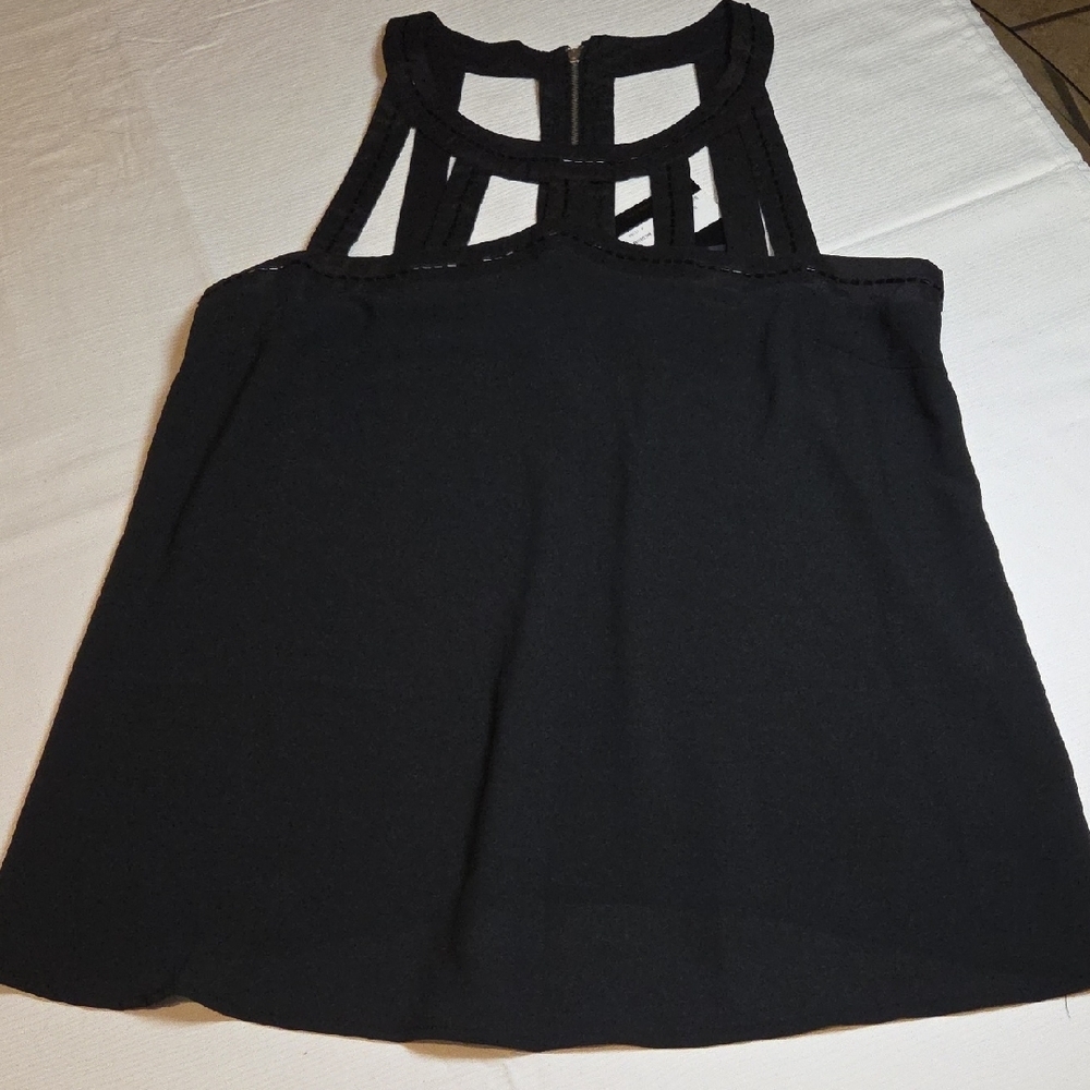 Jack BB Dakota,Chic Black Sleeveless Tank Top,sz M.